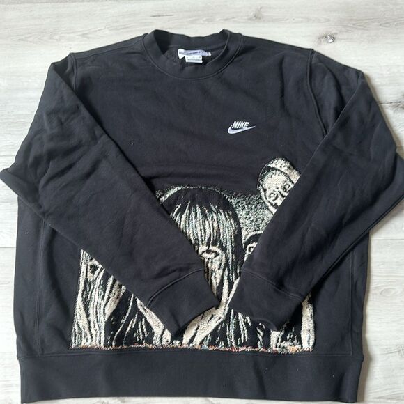 NIKE VA-SS22-438 JUNJI ITO RETRO REWORK CREWNECK Black size XL NWOT - Picture 4 of 5
